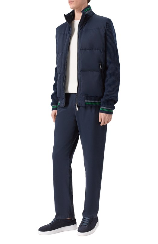 Хлопковые брюки MC2 Saint Barth FUJI004-00017I/FUJI P0CKET C0TT0N Синий  FUJI004-00017I/FUJI P0CKET C0TT0N Фото 2