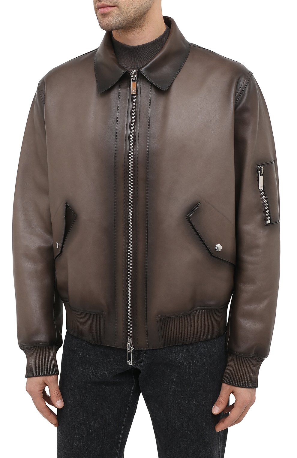 Кожаный бомбер BERLUTI, арт. R18LBL77-001, фото 3