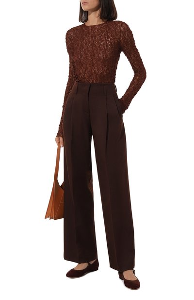 Замшевые балетки mary ribbon 05 GIANVITO ROSSI, арт. G22164.05CU0.CAMB0UR, фото 2