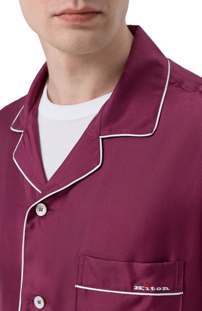 Шелковая рубашка KITON, арт. UNWM011K0761H, фото 5