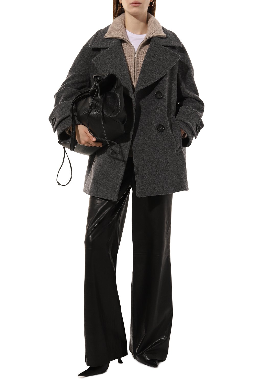 Полупальто из шерсти и кашемира CINZIA ROCCA, арт. UR28001/64D8, фото 2