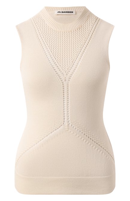 Женский топ из шерсти и хлопка JIL SANDER, арт. J01NC0139/J14617