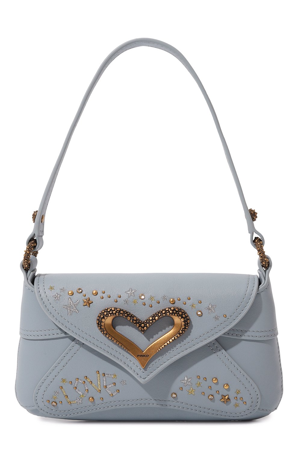 Сумка 520 PINKO голубого цвета по цене 41400 руб., арт. 103764/A1YW, фото 1 Сумка 520 PINKO, арт. 103764/A1YW, фото 1