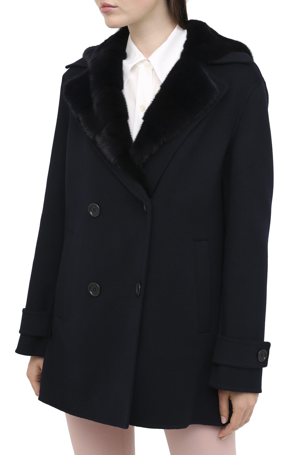 Кашемировое пальто с мехом норки LORO PIANA, арт. FAL2213, фото 3