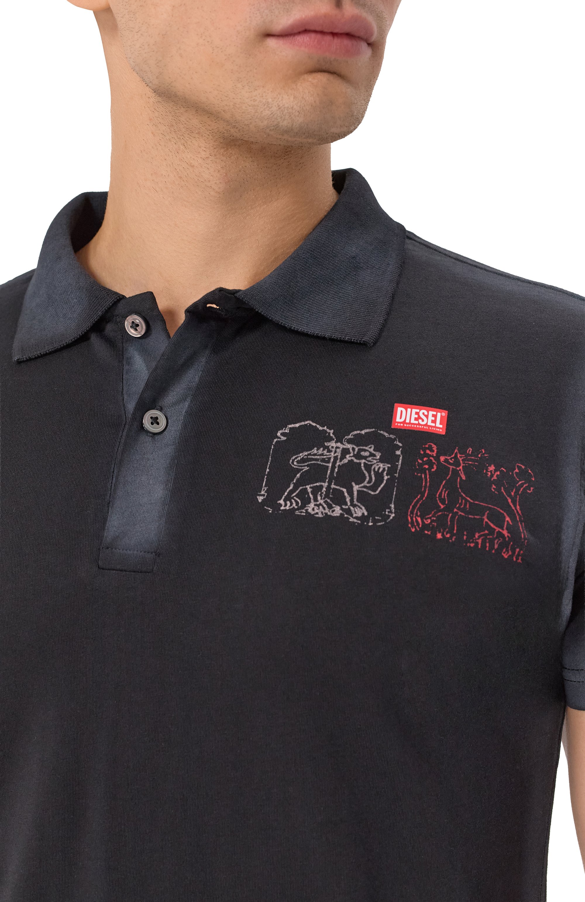 Хлопковое поло DIESEL, арт. A18481/0PLBS, фото 5