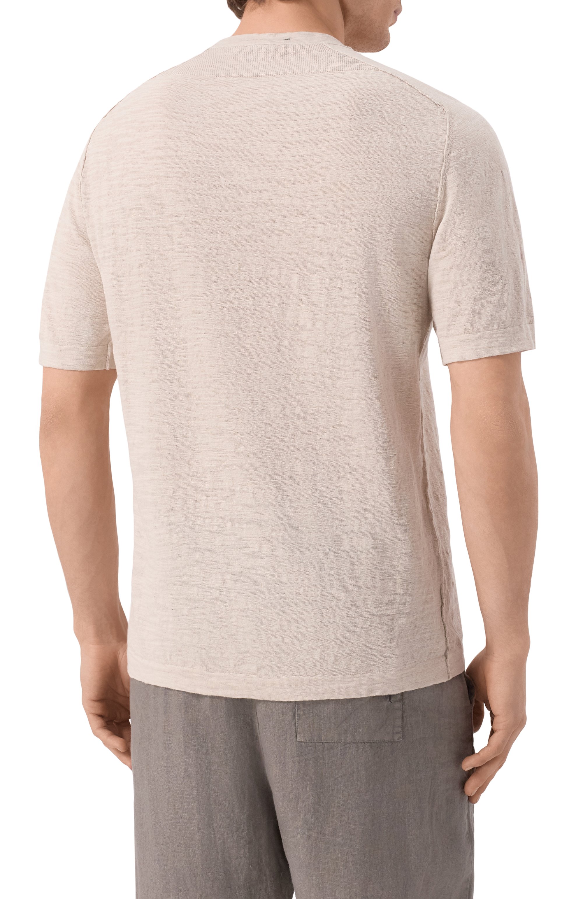 Футболка из хлопка и льна TRANSIT бежевого цвета по цене 26050 руб., арт. CFUTRZ8431, фото 4 Футболка из хлопка и льна TRANSIT, арт. CFUTRZ8431, фото 4