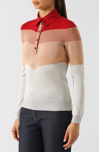 Поло из смеси шерсти и вискозы с принтом BOTTEGA VENETA, арт. 514012/VERR0, фото 3