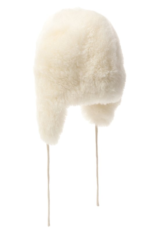 Шапка-ушанка из овчины Yves Salomon 26WAA622XXMAAG Кремовый  26WAA622XXMAAG Фото 2