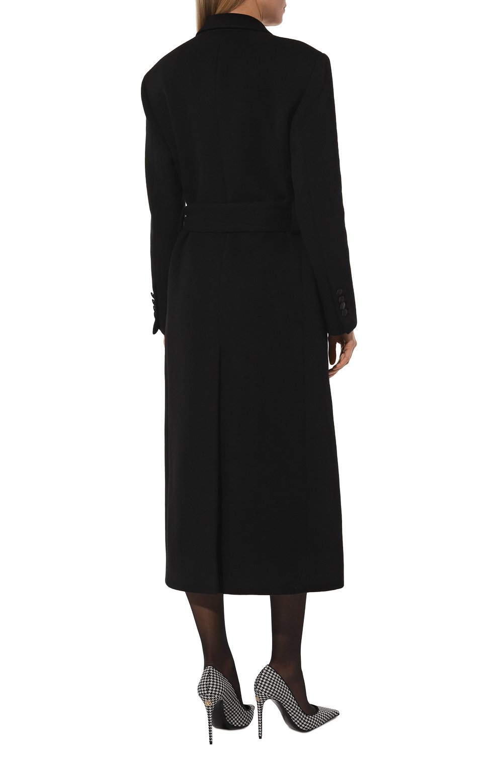 Кашемировое пальто DOLCE & GABBANA черного цвета по цене 691000 руб., арт. F0E2QT/FU292, фото 4 Кашемировое пальто DOLCE & GABBANA, арт. F0E2QT/FU292, фото 4