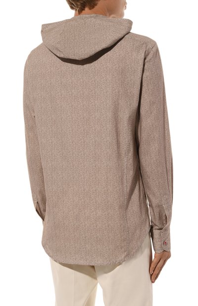 Хлопковая рубашка KITON бежевого цвета по цене 59950 руб., арт. UMCMARH0908603, фото 4 Хлопковая рубашка KITON, арт. UMCMARH0908603, фото 4