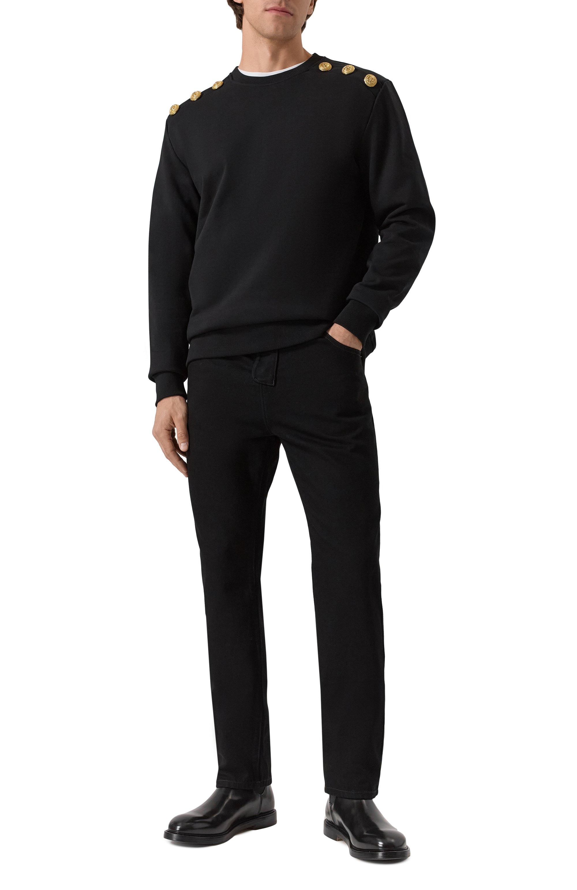 Хлопковый свитшот BALMAIN, арт. FH1JS155/JB13, фото 2