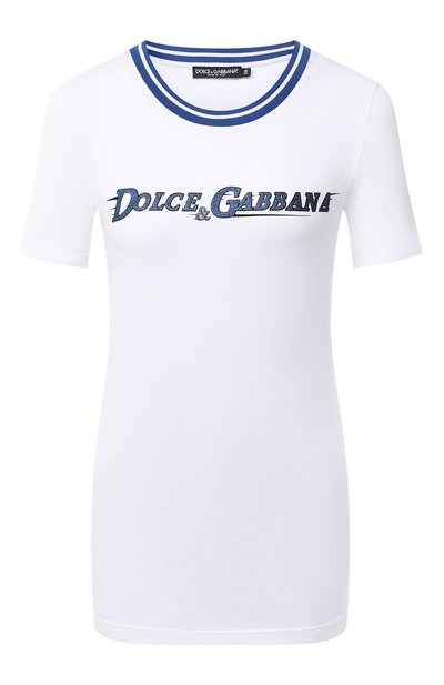 Женская хлопковая футболка DOLCE & GABBANA, арт. F8M68T/G7XDY