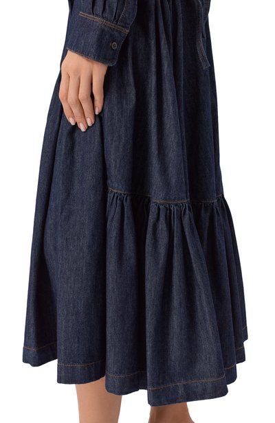 Джинсовое платье DRIES VAN NOTEN синего цвета по цене 114500 руб., арт. 131009/4402, фото 4 Джинсовое платье DRIES VAN NOTEN, арт. 131009/4402, фото 4