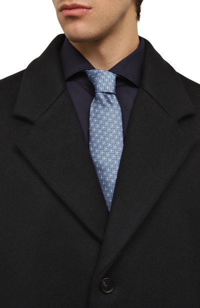 Шелковый галстук LANVIN голубого цвета по цене 15000 руб., арт. TIE/2068, фото 2 Шелковый галстук LANVIN, арт. TIE/2068, фото 2