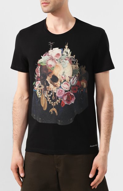 Хлопковая футболка ALEXANDER MCQUEEN, арт. 573592/QNZ64, фото 3