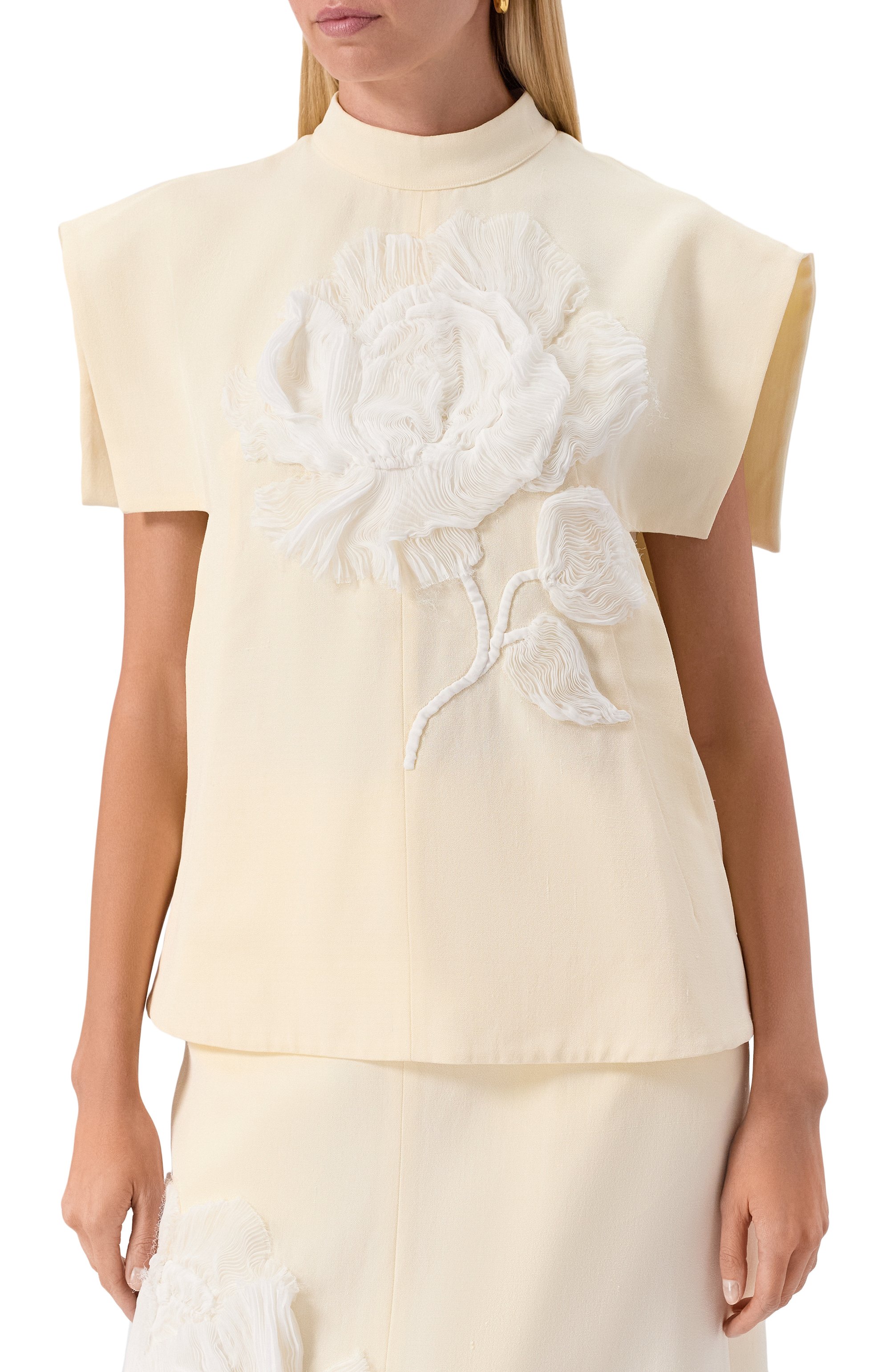 Топ из вискозы и шелка JIL SANDER, арт. J03NC0305/J65005, фото 3