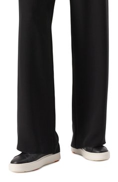 Женские кожаные кеды SANTONI черного цвета, арт. WBCG61323BARTLLK | Фото 3 (Материал внешний: Натуральная кожа; Подошва: Платформа; Материал сплава: Проставлено; Драгоценные камни: Проставлено; Кросс-КТ: Низкие; Стили: Кэжуэл)