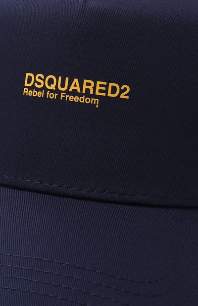 Хлопковая бейсболка DSQUARED2 темно-синего цвета по цене 25500 руб., арт. BCM0962/05C00001, фото 3 Хлопковая бейсболка DSQUARED2, арт. BCM0962/05C00001, фото 3