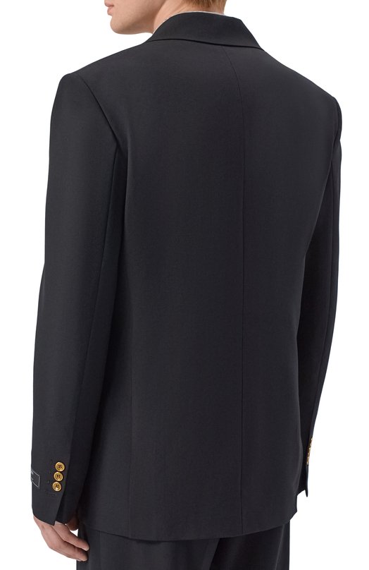 Шерстяной пиджак Balmain GH1SI890/WD49 Чёрный  GH1SI890/WD49 Фото 4