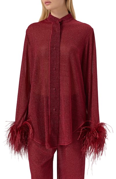 Блузка с отделкой перьями OSEREE, арт. LSF213, фото 3