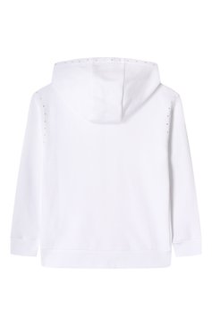 Детский хлопковая толстовка GIVENCHY белого цвета, арт. H30772 | Фото 2 (Рукава: Длинные; Драгоценные камни: Проставлено; Материал сплава: Проставлено; Материал подклада: Хлопок; Девочки Кросс-КТ: Толстовка-спорт, Толстовка-одеж�да; Материал внешний: Хлопок; Ростовка одежда: 5 лет | 110 см, 13 - 15 лет | 158 см, 9 лет | 134 см, 7 лет | 122 см, 12 лет | 152 см)