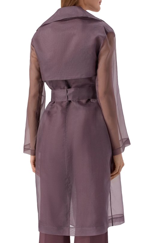 Шелковый тренч Antonelli Firenze N7769Q/256 Коричневый  N7769Q/256 Фото 4