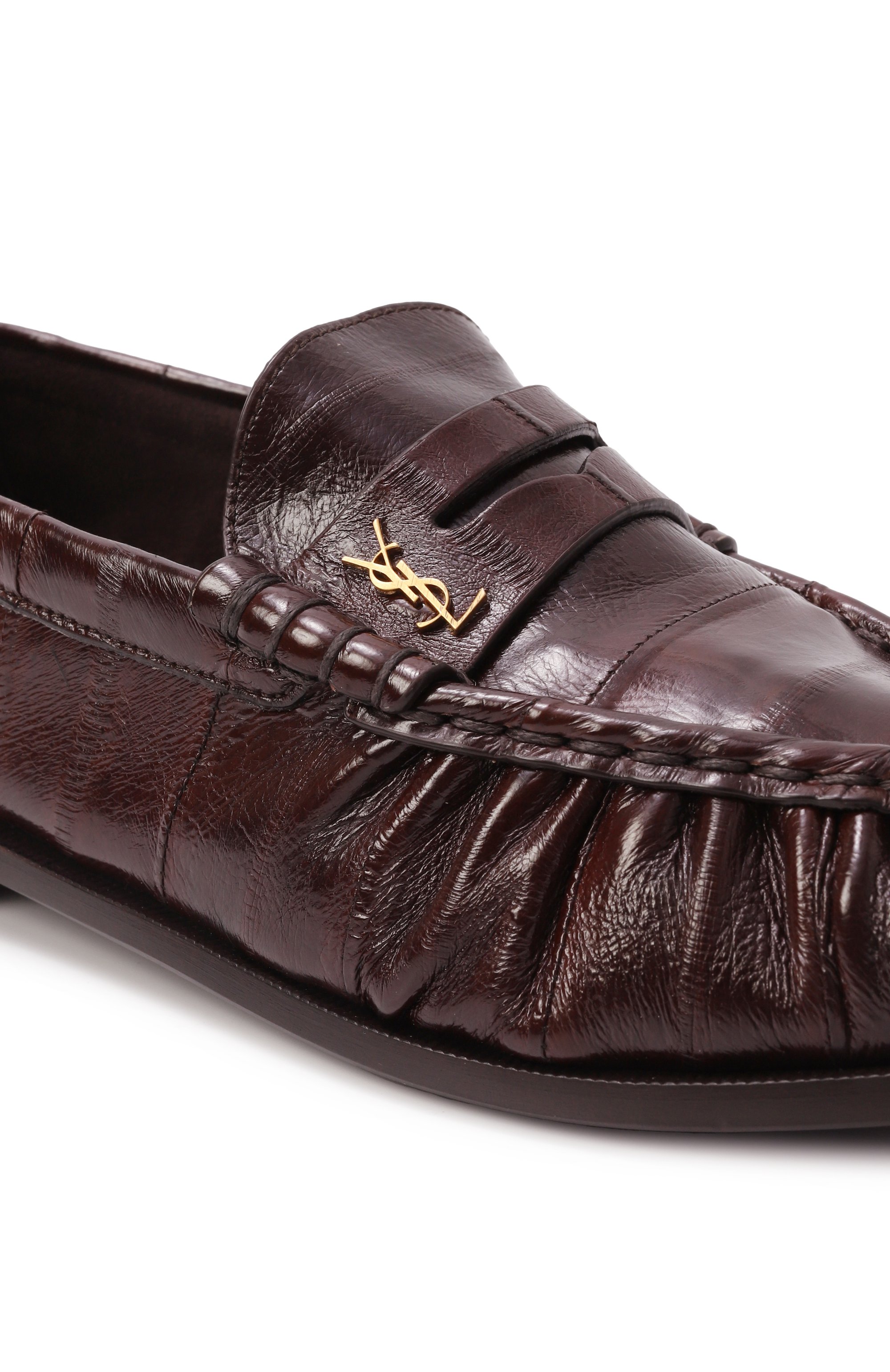 Кожаные пенни-лоферы SAINT LAURENT, арт. 766877/0WXAK, фото 6