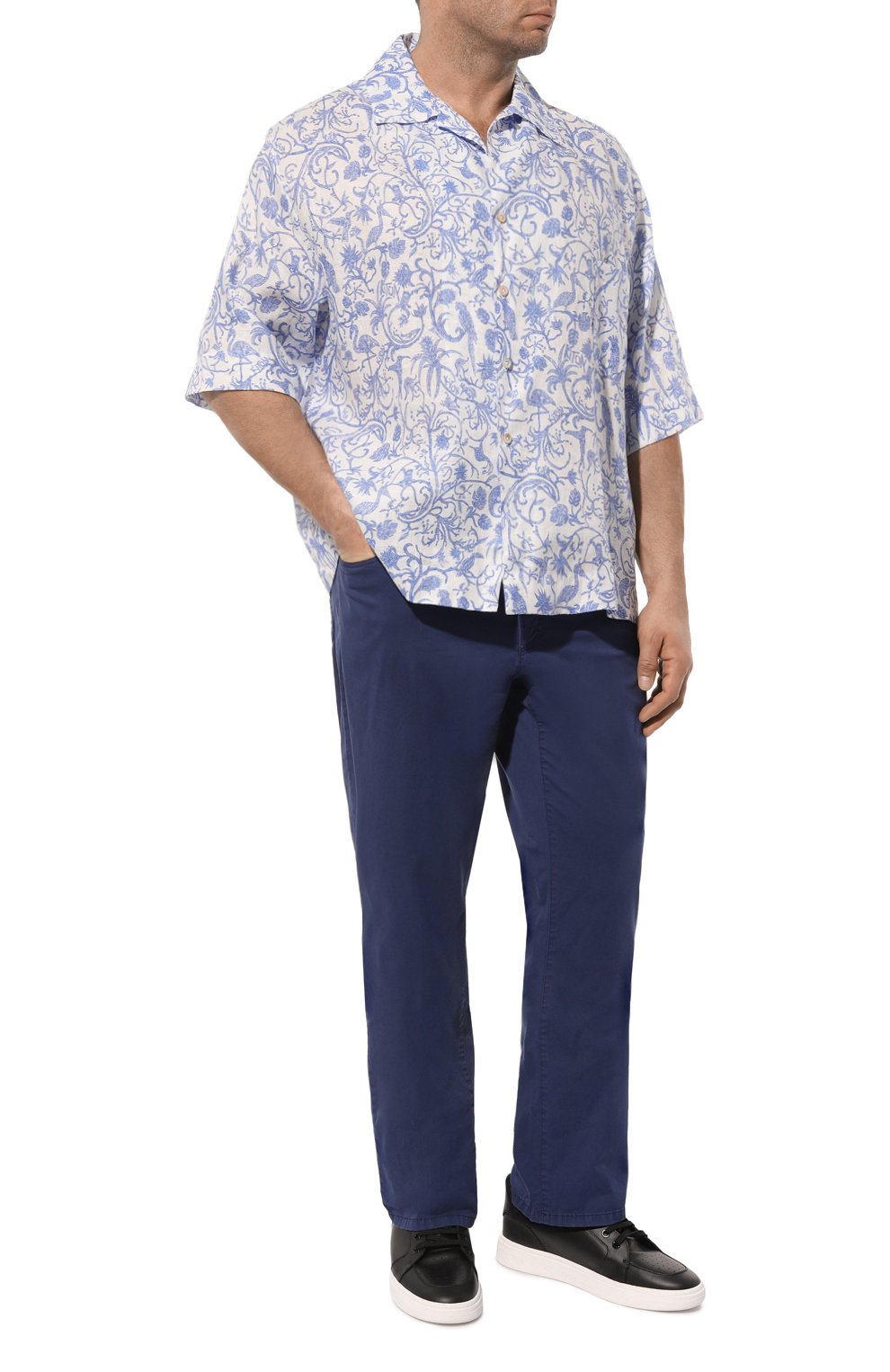 Хлопковые брюки ZILLI, арт. J5T001M0480VZM000_1, фото 2