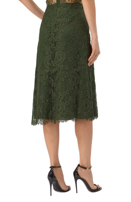 Юбка из шелка и хлопка Elie Saab SK219NF25/LA004 Зелёный  SK219NF25/LA004 Фото 4