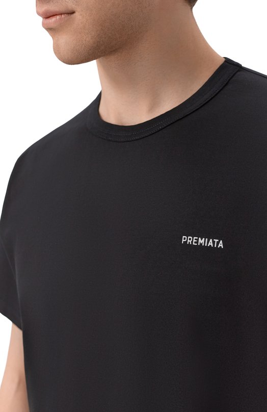 Хлопковая футболка Premiata PA1032 Чёрный  PA1032 Фото 5