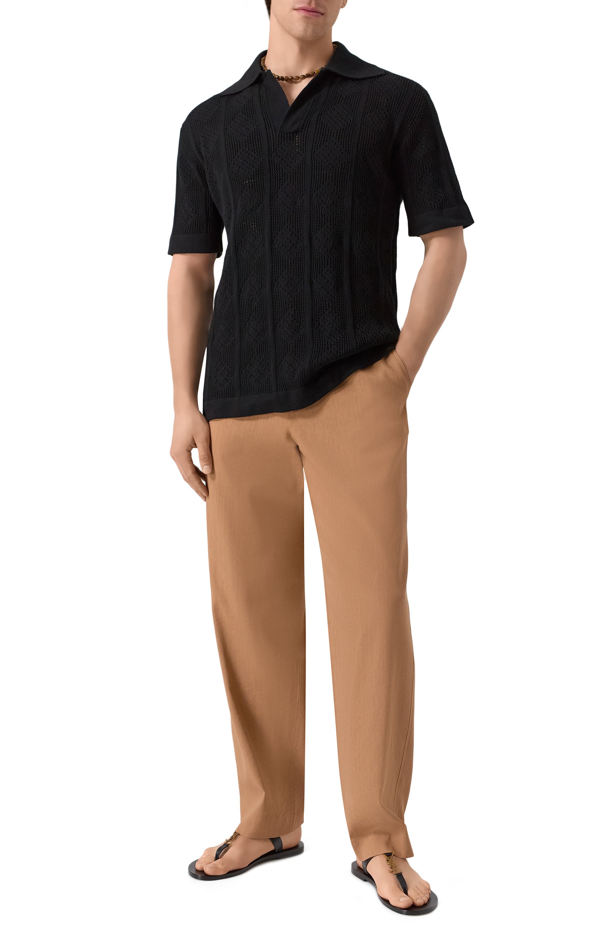 Кожаные шлепанцы cassandre SAINT LAURENT, арт. 775806/DWETT, фото 2