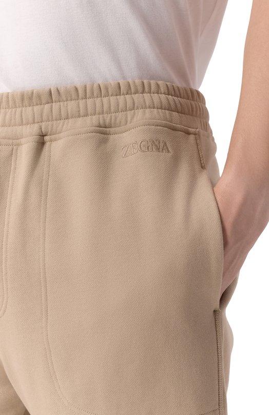 Хлопковые шорты Zegna N6N10/194 Бежевый  N6N10/194 Фото 5