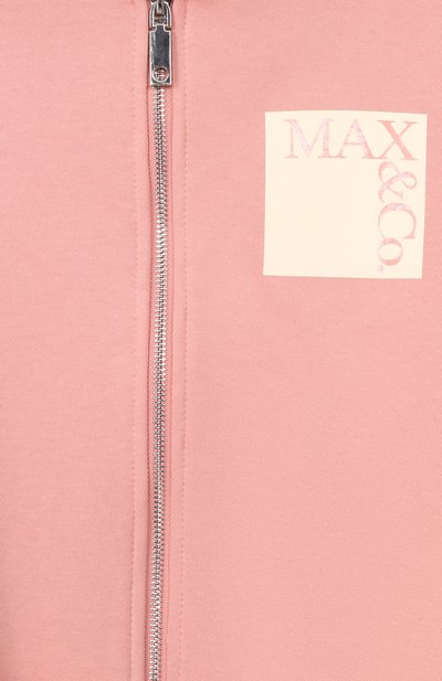 Хлопковая толстовка MAX&CO розового цвета по цене 15850 руб., арт. MX0300/MX056, фото 3 Хлопковая толстовка MAX&CO, арт. MX0300/MX056, фото 3