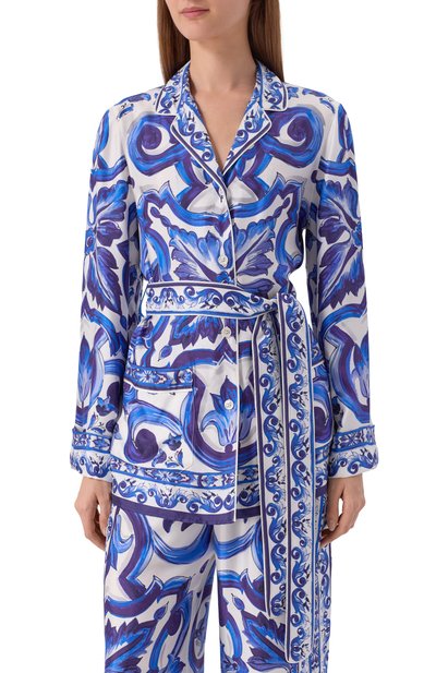 Шелковая блузка DOLCE & GABBANA, арт. F5N53T/HI1BB, фото 3