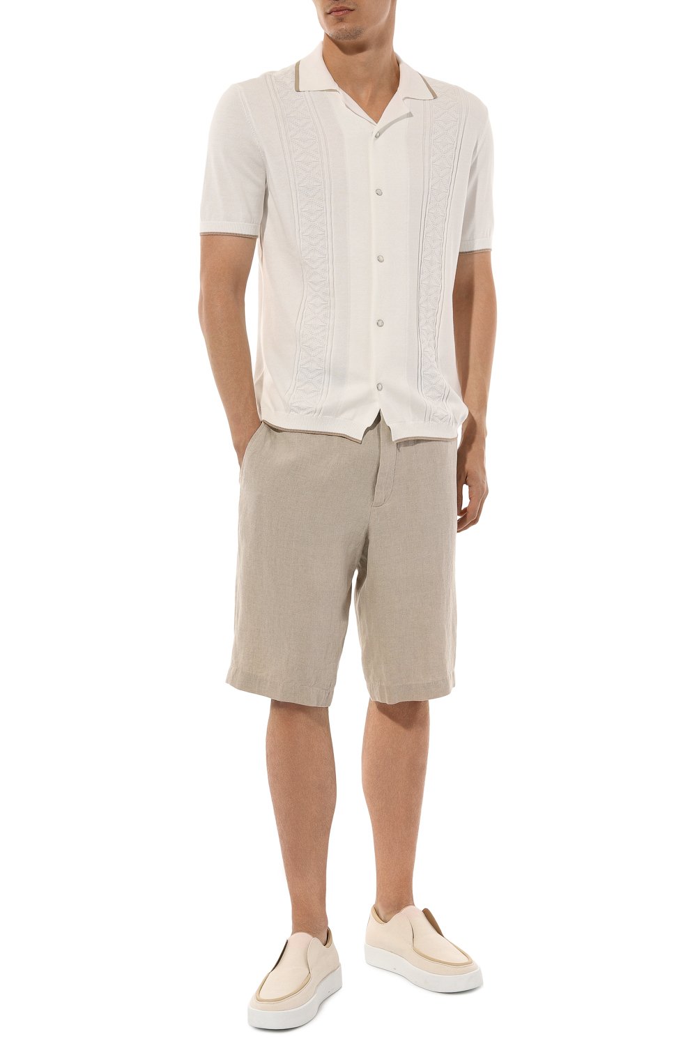 Хлопковая рубашка BRUNELLO CUCINELLI белого цвета по цене 127000 руб., арт. M29202605, фото 2 Хлопковая рубашка BRUNELLO CUCINELLI, арт. M29202605, фото 2