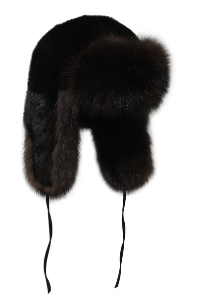 Шапка-ушанка из меха норки и соболя FURLAND, арт. 0090925610010600000, фото 1