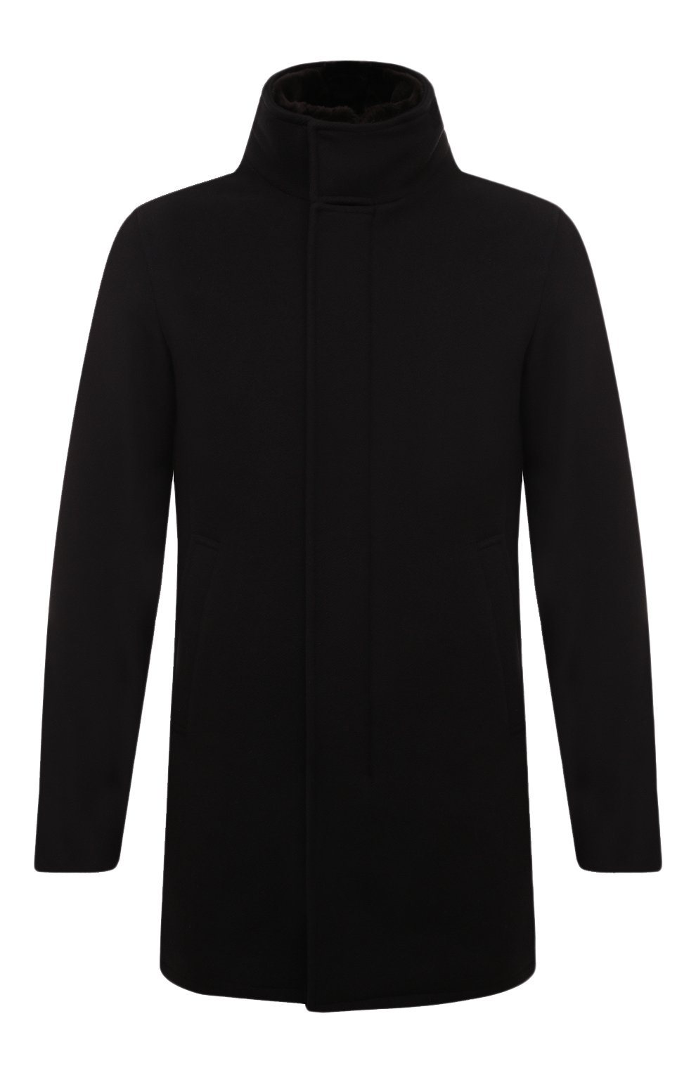 Шерстяное пальто с воротником из бобра HERNO, арт. CA0071U/39601, фото 1