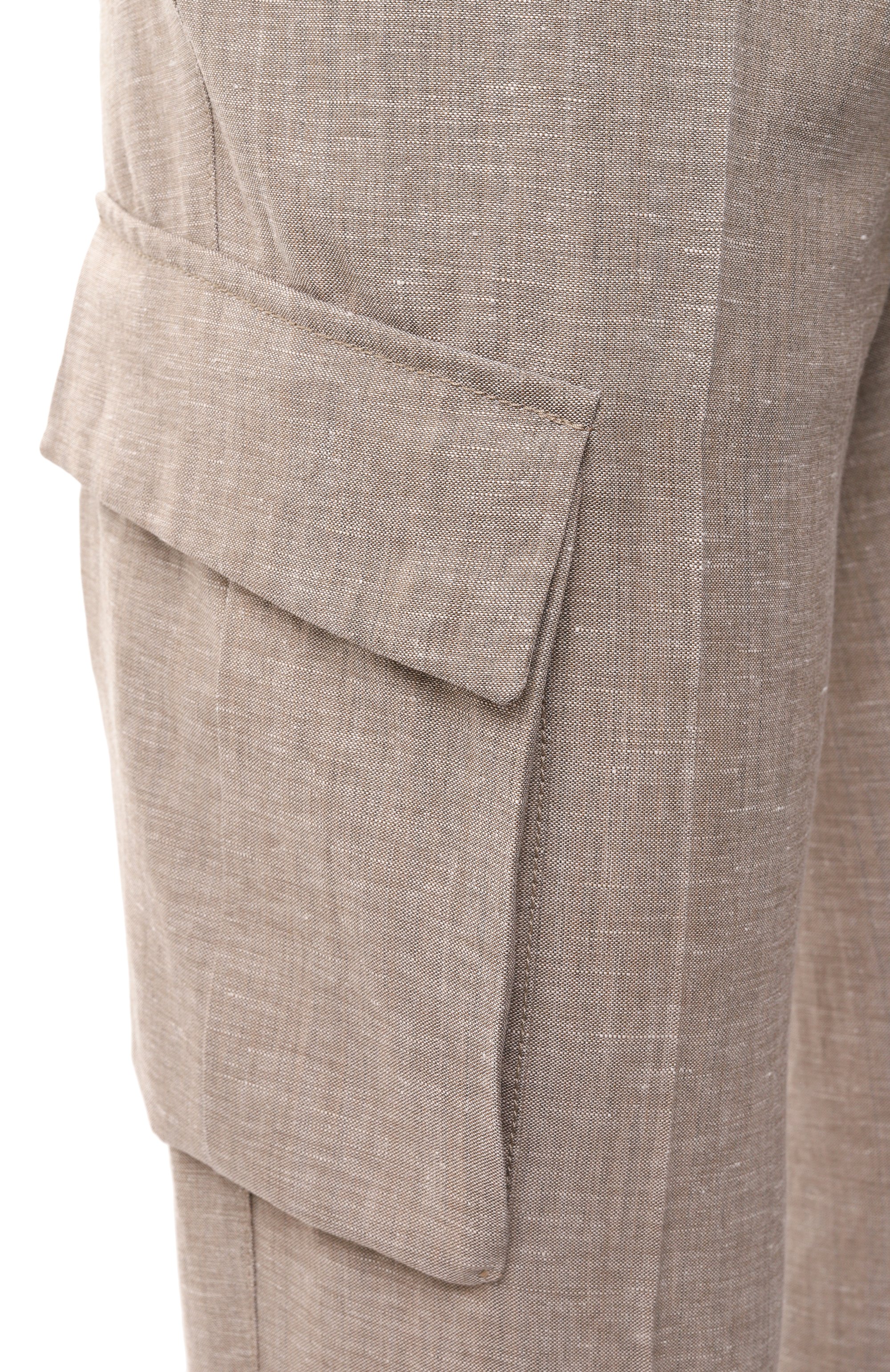 Брюки-карго из шерсти и льна CORNELIANI, арт. 254L02-2514164, фото 6