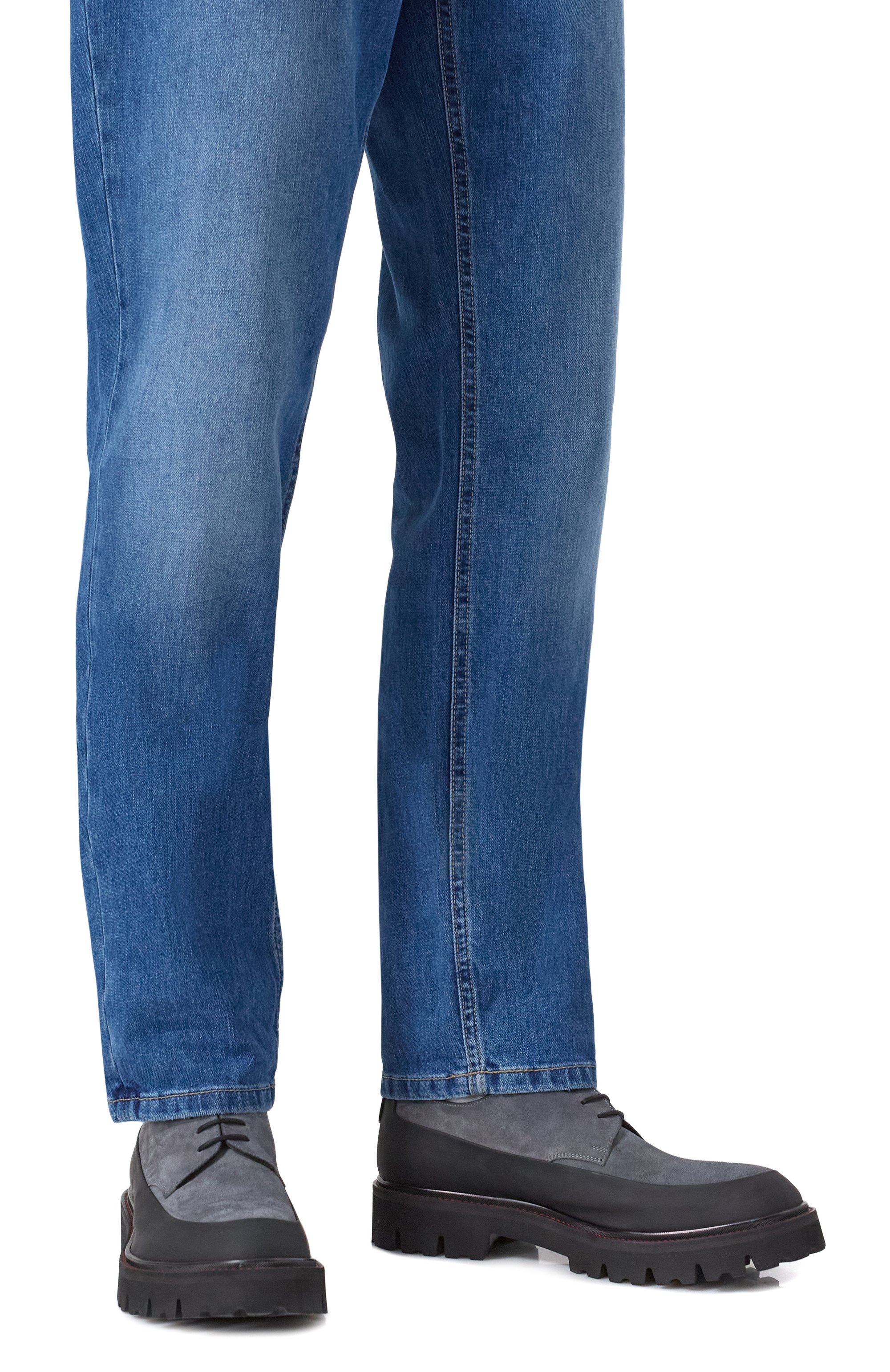 Замшевые дерби KITON серого цвета по цене 181500 руб., арт. USSA194N0112503, фото 3 Замшевые дерби KITON, арт. USSA194N0112503, фото 3