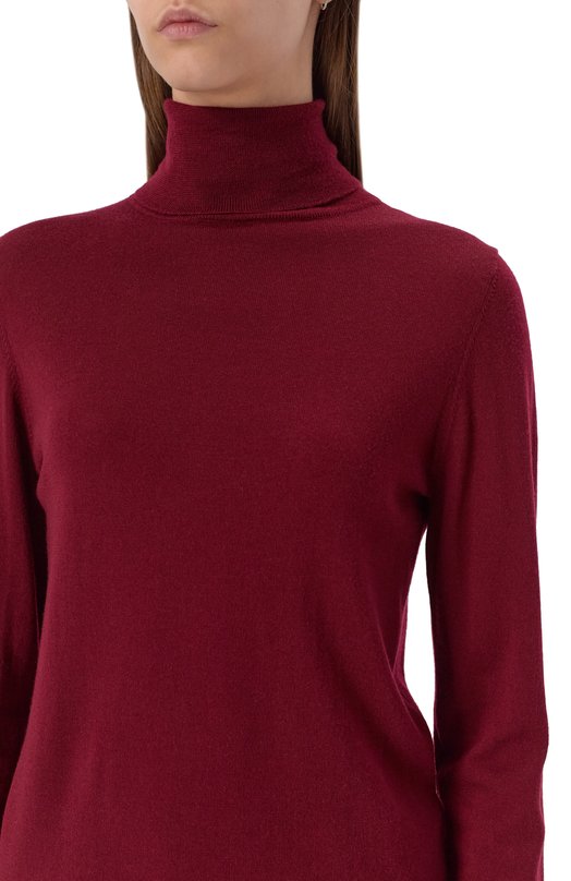 Шерстяная водолазка Allude 255/64012 Бордовый  255/64012 Фото 5