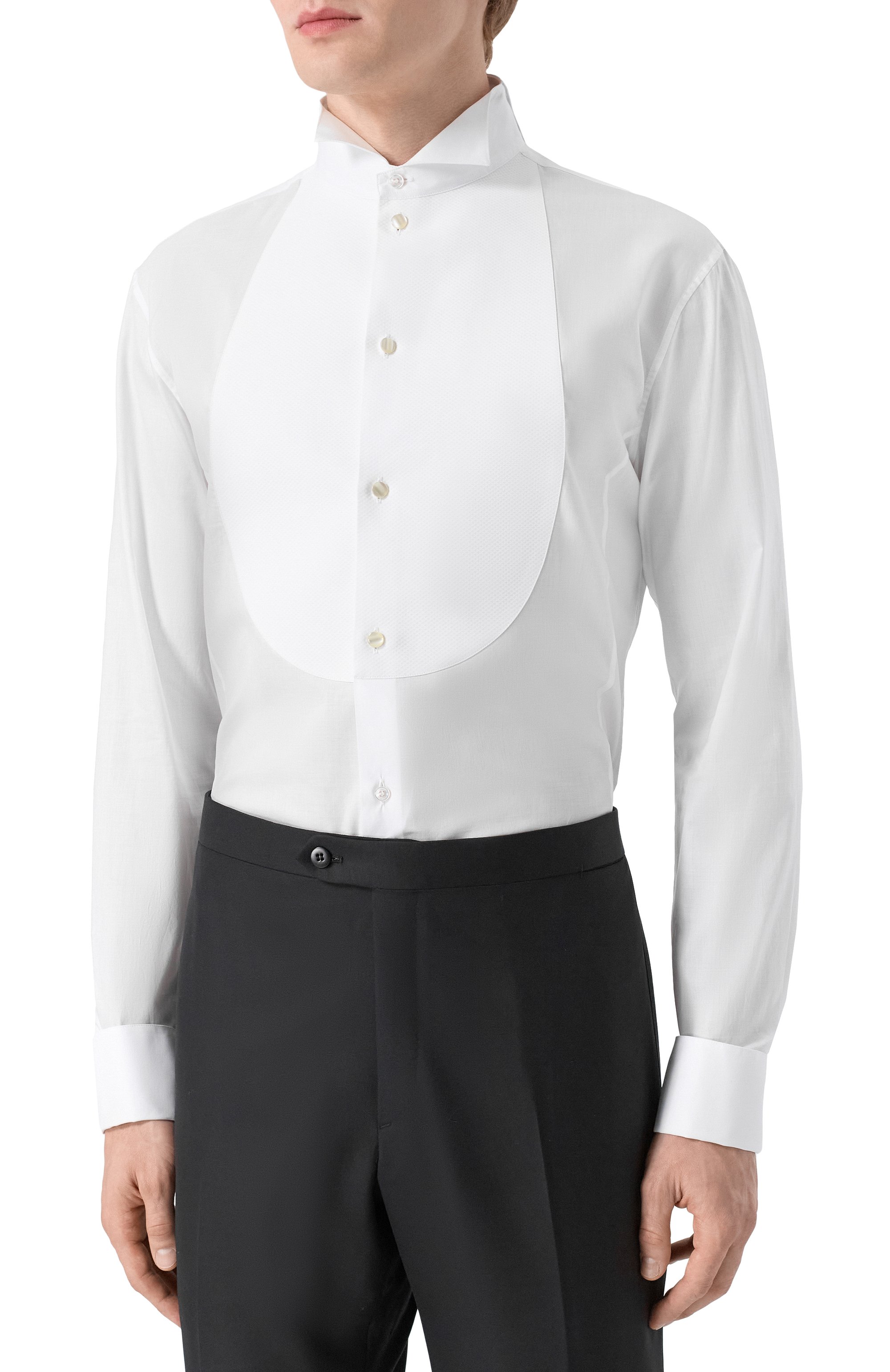 Хлопковая сорочка GIORGIO ARMANI белого цвета по цене 69950 руб., арт. GM000476/TE10075, фото 3 Хлопковая сорочка GIORGIO ARMANI, арт. GM000476/TE10075, фото 3