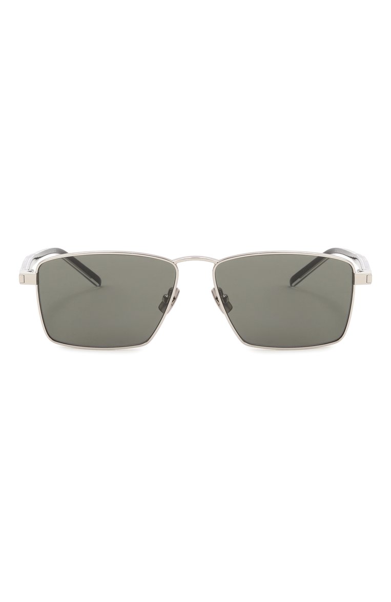 Женские солнцезащитные очки SAINT LAURENT серого цвета, арт. SL 700 002 | Фото 3 (Нос: Не проставлено; Региональные ограничения белый список (Axapta Mercury): Не проставлено; Тип очков: С/з; Материал: Металл; Оптика Гендер: оптика-женское; Очки форма: Прямоугольные)