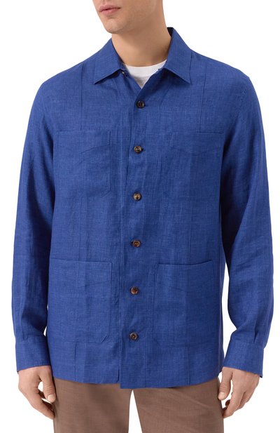 Льняная рубашка BRUNELLO CUCINELLI, арт. MM6950648, фото 3