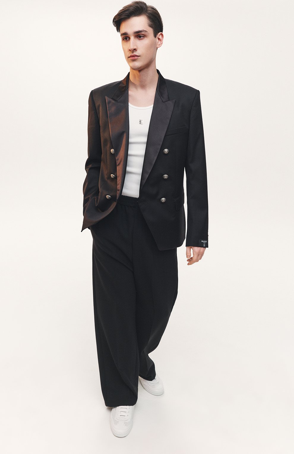 Шерстяной смокинг BALMAIN, арт. XH1SH010MB15, фото 6