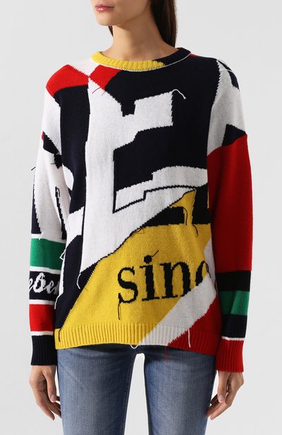 Шерстяной свитер ICEBERG разноцветного цвета по цене 94400 руб., арт. 19I I2P0/A010/7077, фото 3 Шерстяной свитер ICEBERG, арт. 19I I2P0/A010/7077, фото 3