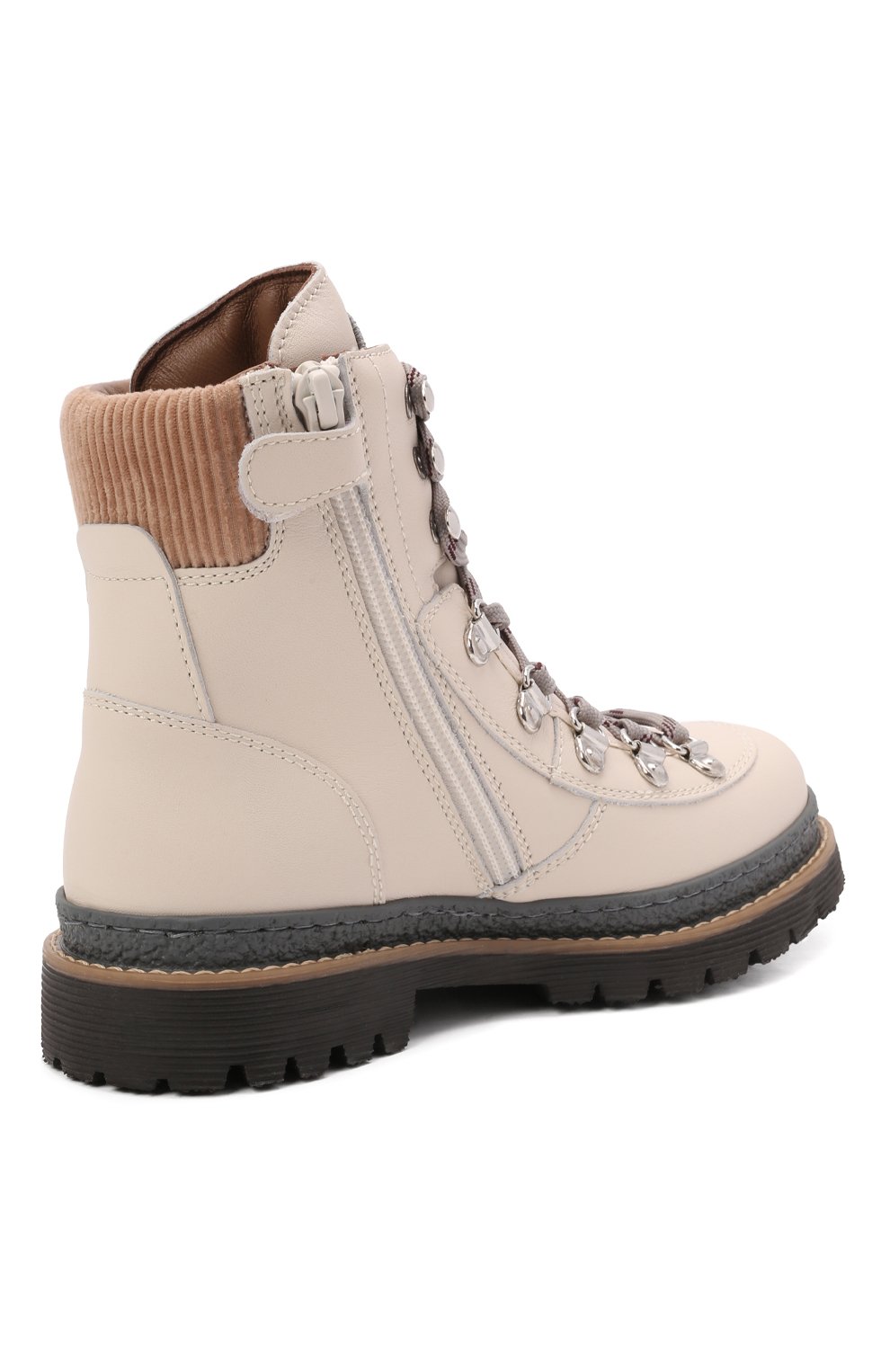 Ботинки BRUNELLO CUCINELLI кремового цвета по цене 62700 руб., арт. BFYVQZH125, фото 3 Ботинки BRUNELLO CUCINELLI, арт. BFYVQZH125, фото 3