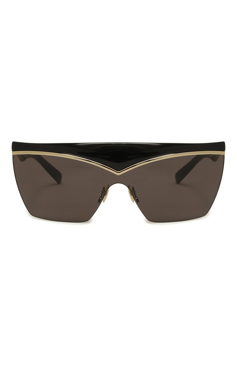 Женские солнцезащитные очки SAINT LAURENT черного цвета, арт. SL 614 MASK 001 | Фото 3 (Региональные ограничения белый список (Axapta Mercury): Не проставлено; Нос: Не проставлено; Материал: Металл; Тип очков: С/з; Очки форма: Маска; Оптика Гендер: оптика-женское)