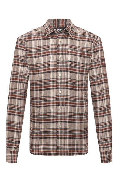 Мужская льняная рубашка KITON, арт. UMCBUBAH0841404