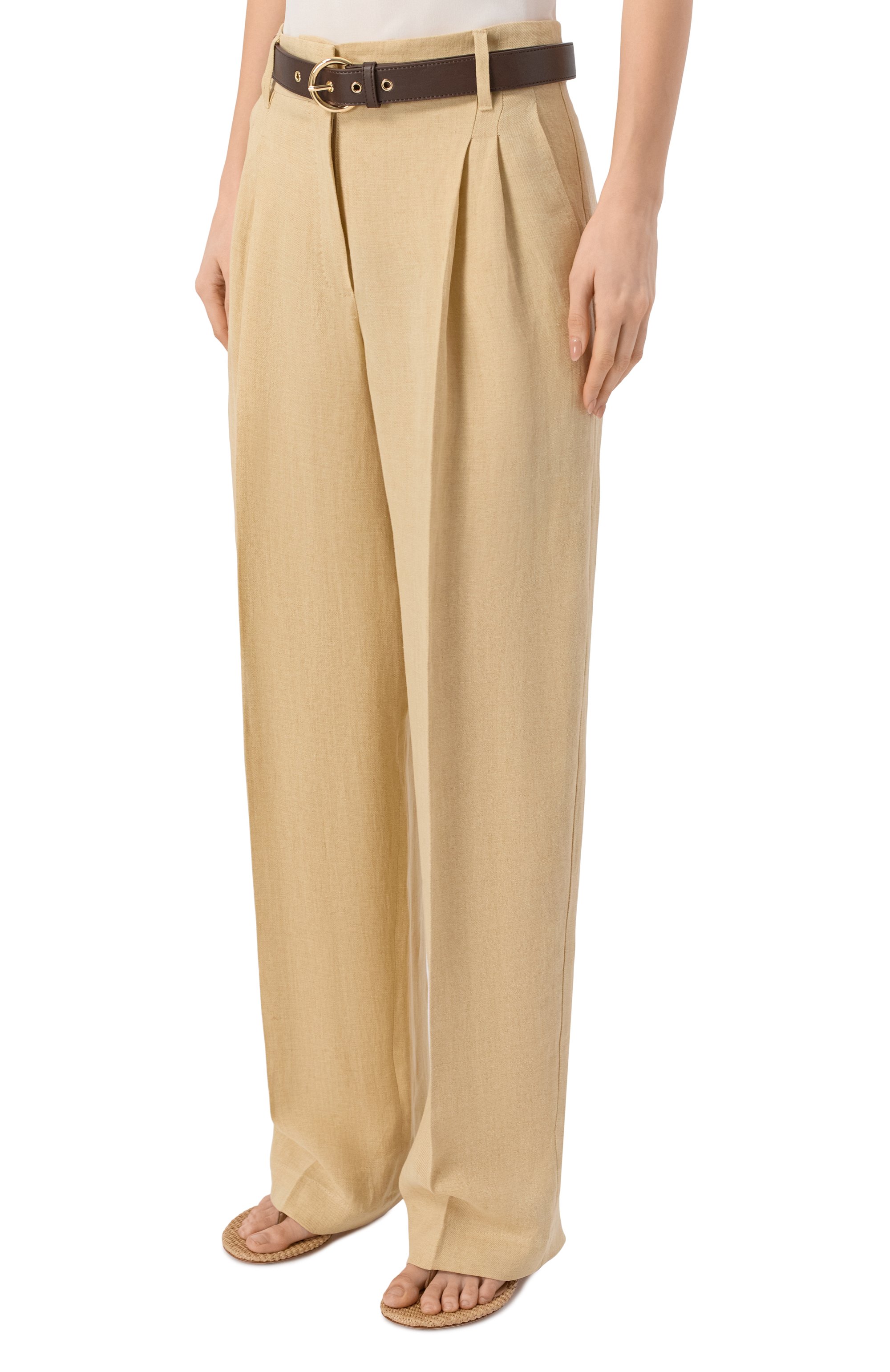 Льняные брюки MAX MARA STUDIO, арт. MSTSUMER0, фото 3