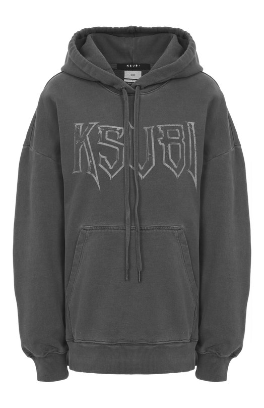 Хлопковое худи Ksubi WSP25FL004 Серый WSP25FL004